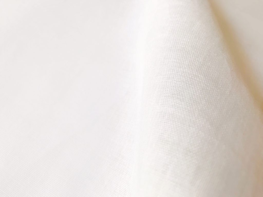 リネン生地　白　ホワイト