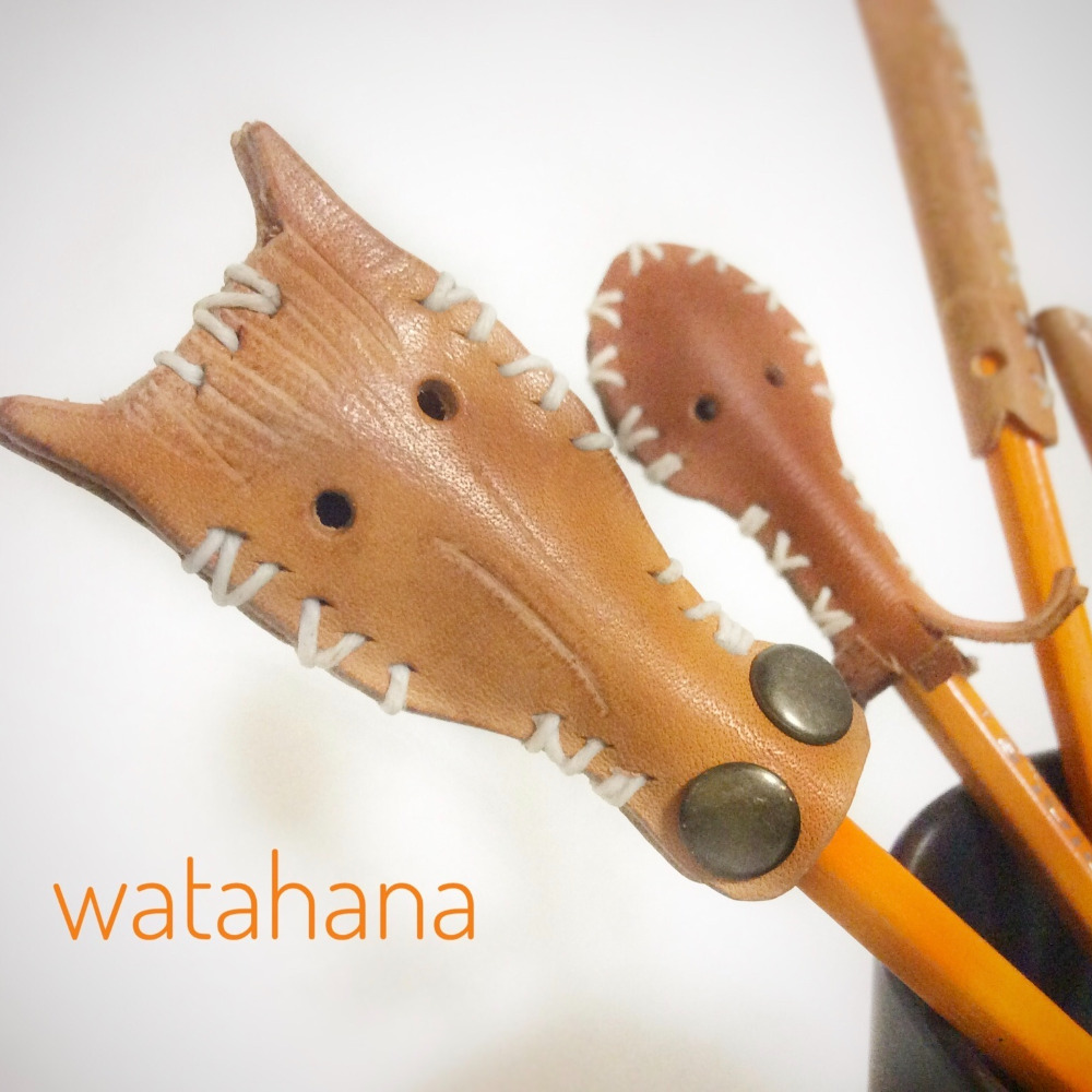 馬　革　動物モチーフ鉛筆キャップ