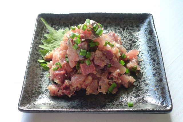 千葉県　房総九十九里　郷土料理なめろう　アジ