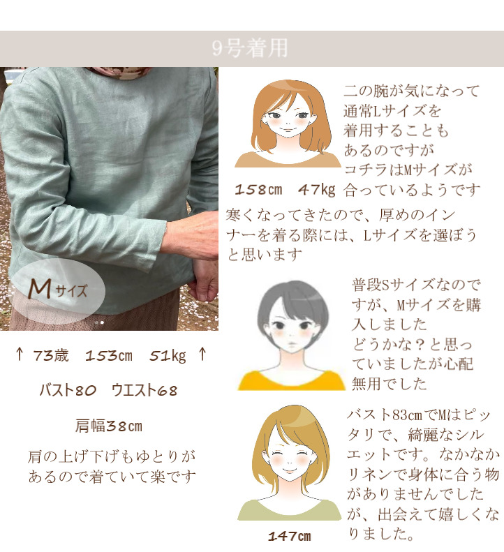 Mサイズ 9号 参考 レビュー