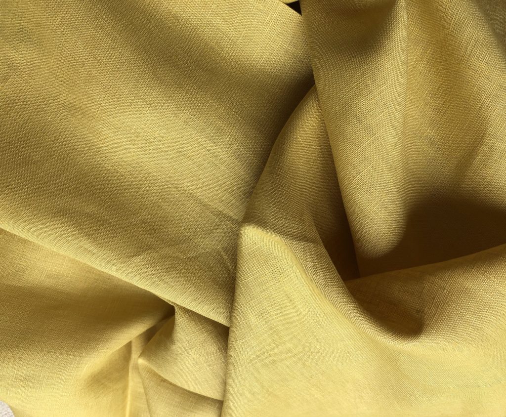 リネン 黄 イエロー 生地