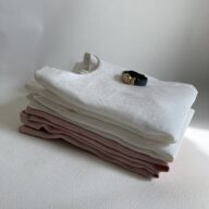 麻/リネン100％ブラウスオフィスカジュアルセット(半袖・長袖・クルーネック・Vネック）