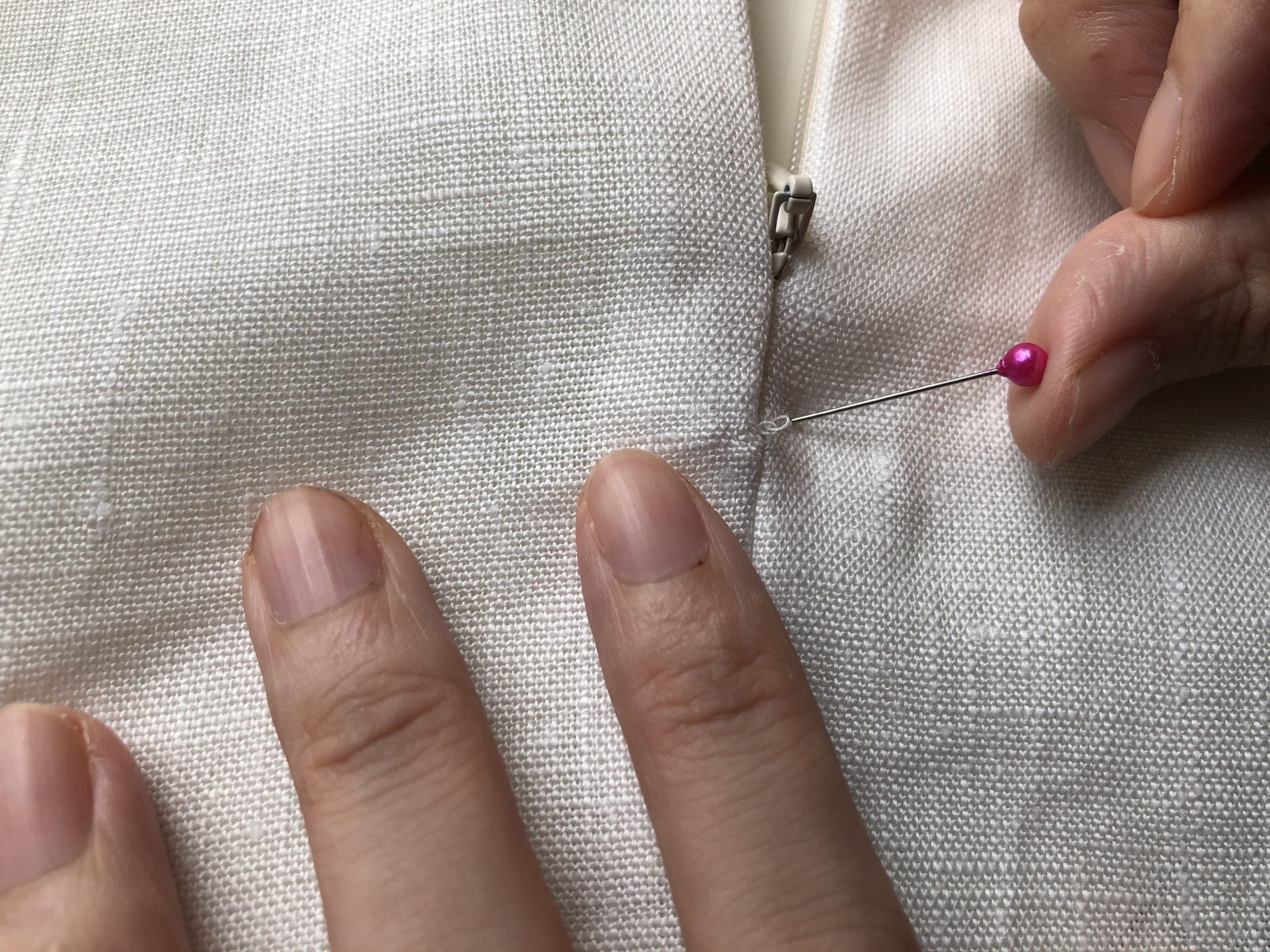 ファスナーつけ方