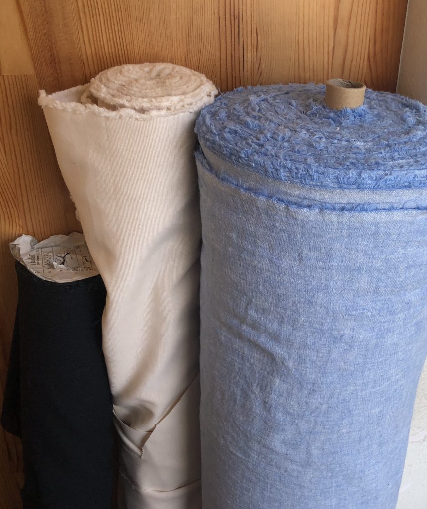 繊維街ガイド　関東地区の魅力と発見　生地在庫　巻き