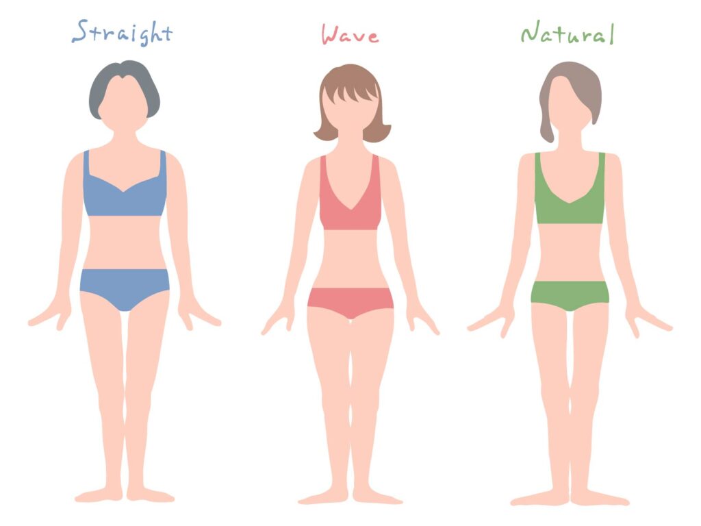 骨格診断　ナチュラル　ウェーブ　ストレート