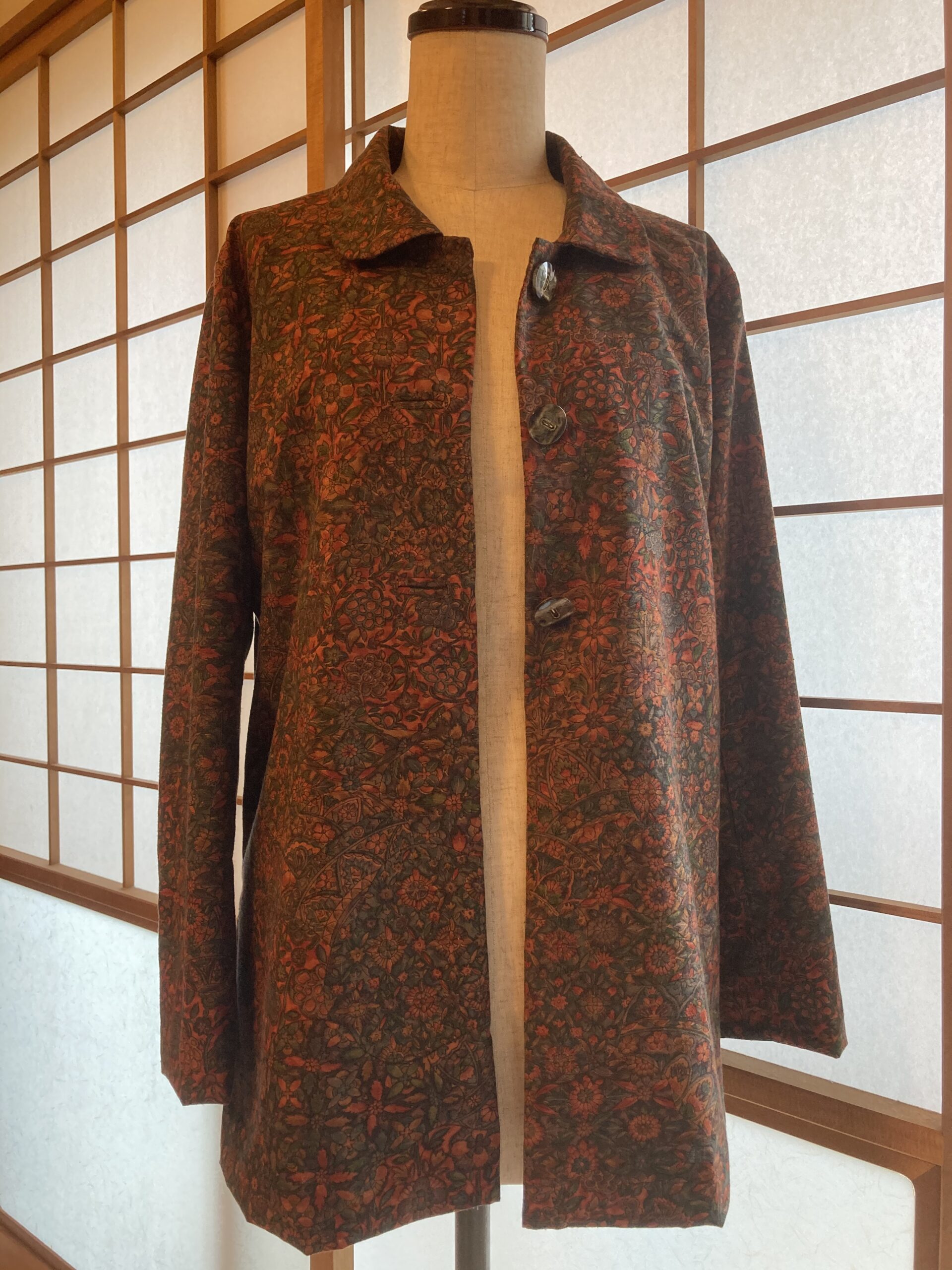 着物の反物ブラウスリメイク 和柄