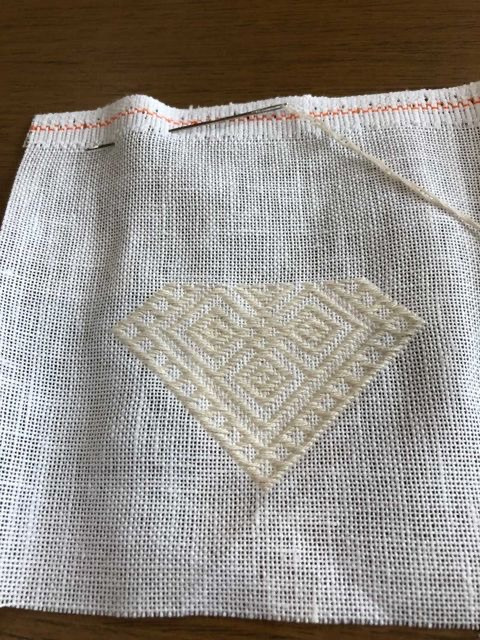 こぎん刺し　刺繍作家さん　シミ対処
