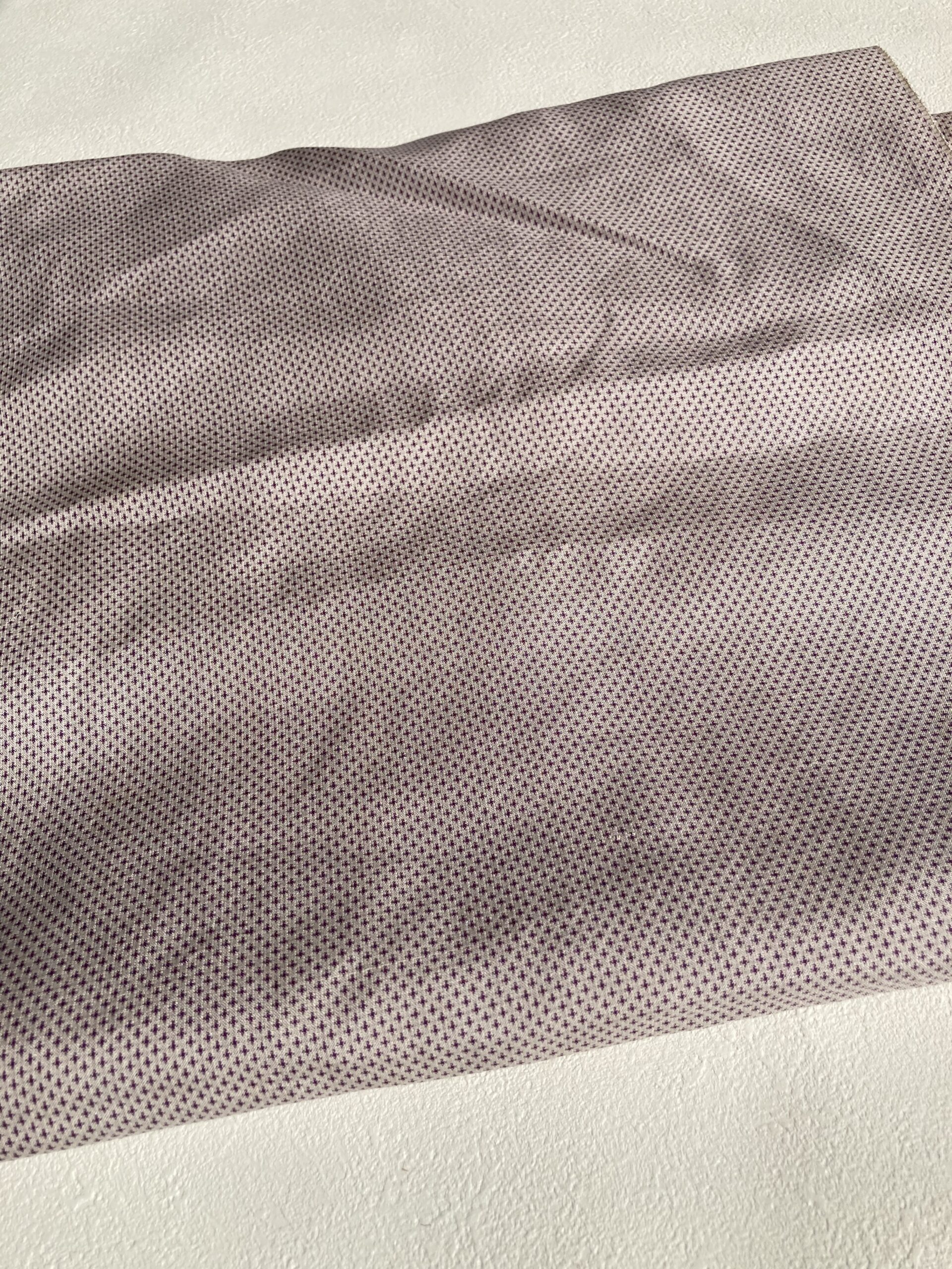 紫白着物リメイク　落ち着いた柄