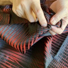 着物リメイク再利用柄物メンズシャツポイント解説