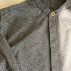 大島紬”着物リメイク”カッコイイ柄の日本の伝統工芸品”一張羅のメンズシャツ