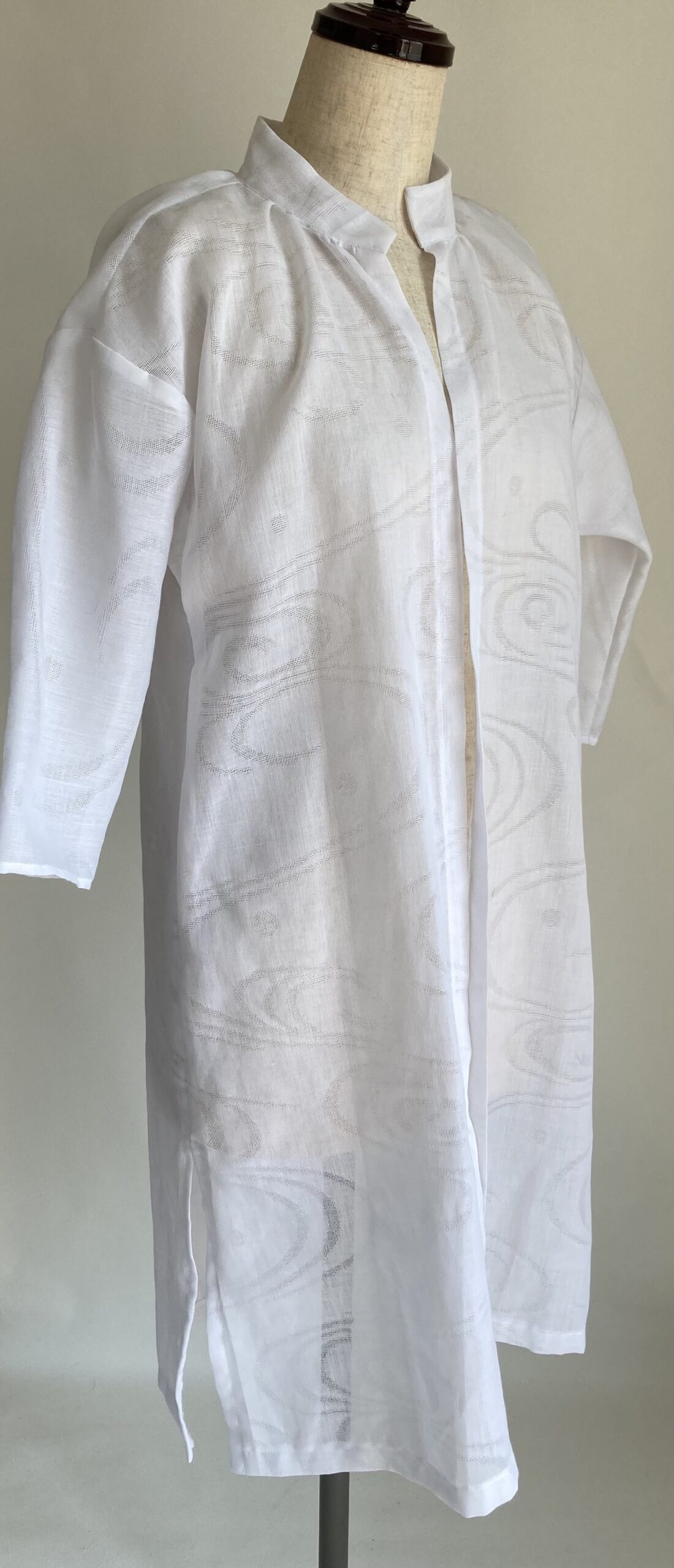 長襦袢リメイク　ロングカーデガン　アップサイクル服