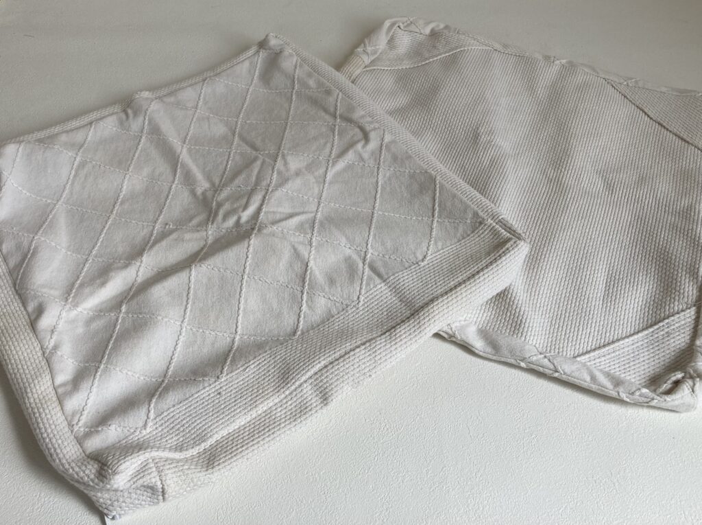 柔道着リメイククッション　白の模様が可愛い　頑丈な生地