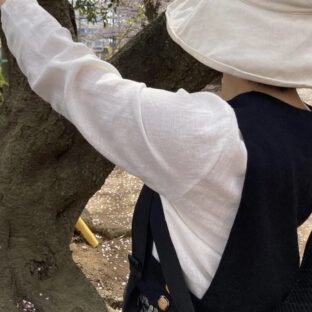 スカートリメイク冬物ベストへ暖かウールの履けなくなった短め丈で