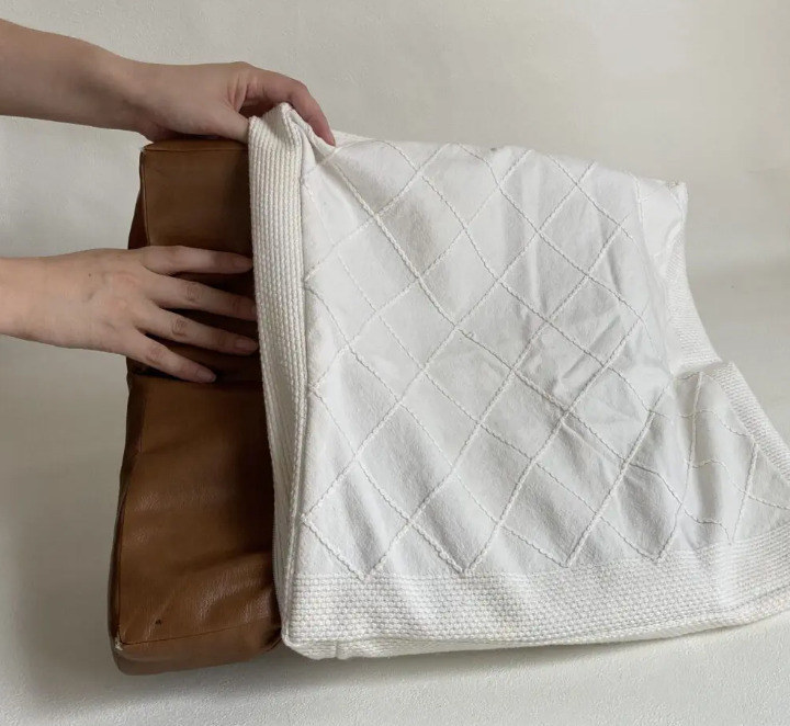 柔道着リメイク　クッションカバー　丈夫な生地を再利用