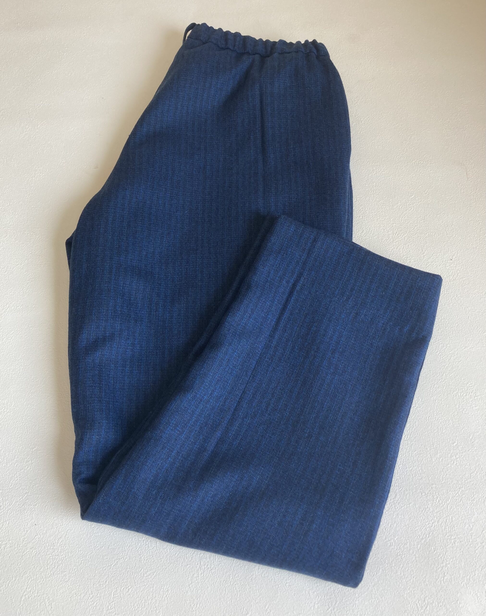 ウール着物再利用パンツ　着物リメイク　冬の暖かパンツ