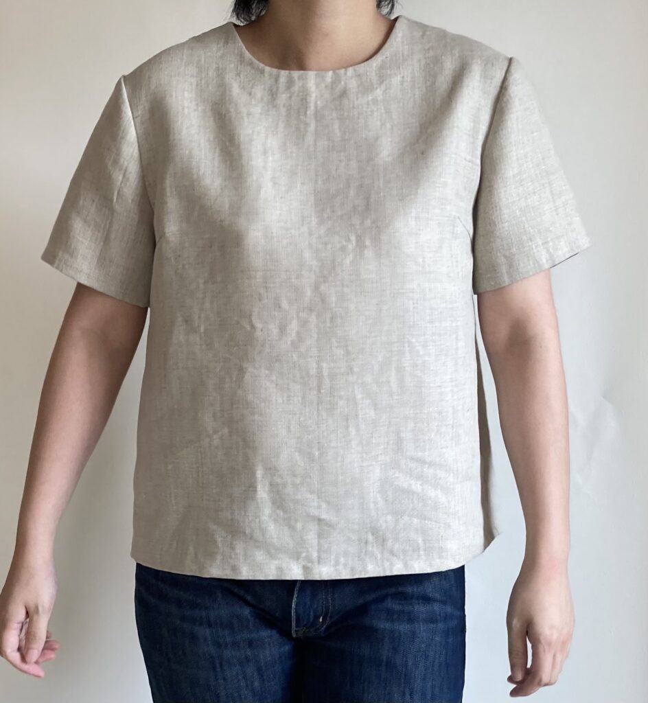 麻ブラウス　リネンブラウス　ベージュブラウス