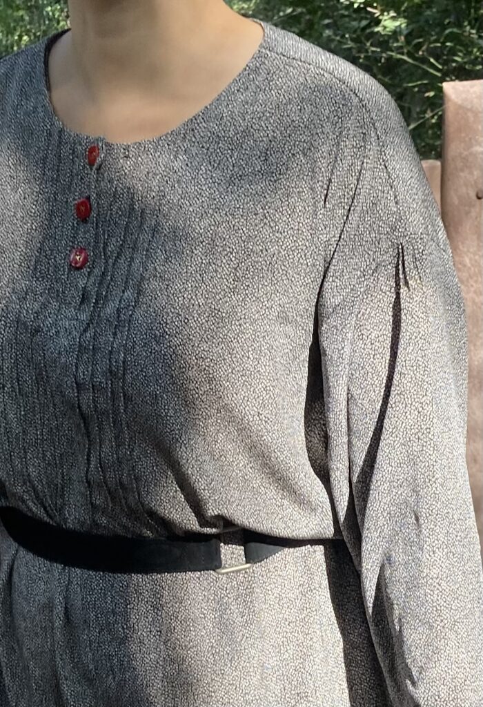 着物リメイク　シルクワンピ