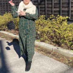 着物リメイク”紬で作る個性的な服”素材感あふれる絹糸