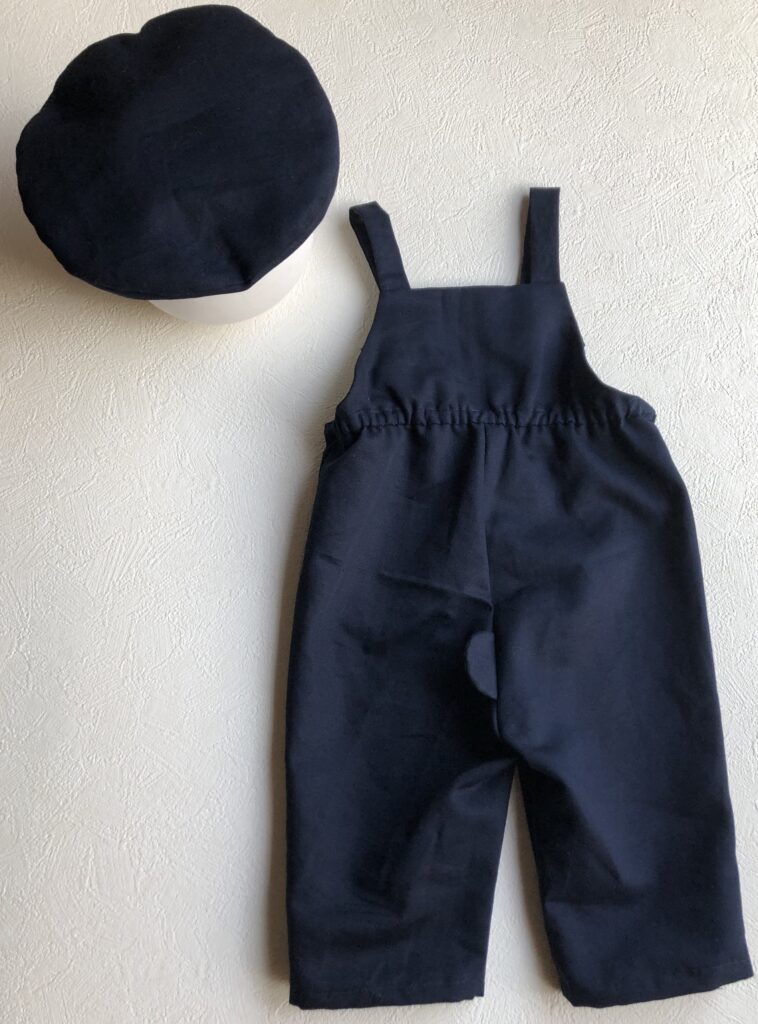 シッポ付きサロペット ベレー帽セット 可愛い