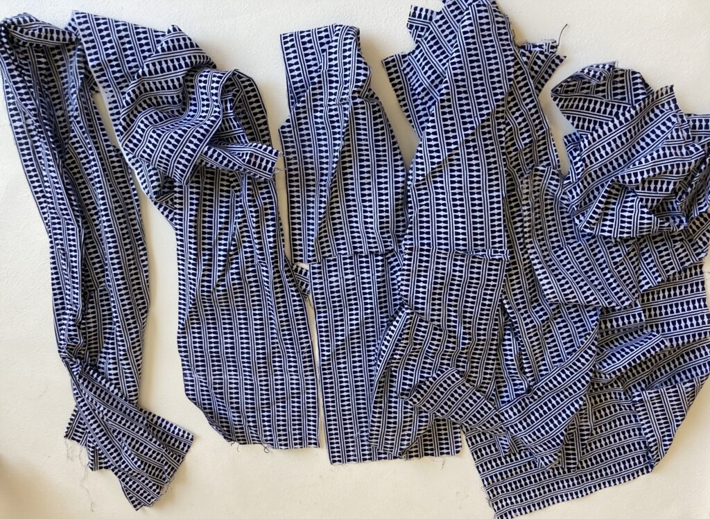 浴衣　端切れ　リメイク　男物　紺　メンズ　アップサイクル　ハギレ活用