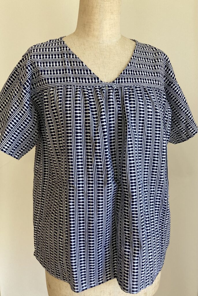 浴衣リメイク　メンズ浴衣　紺浴衣　リメイクTシャツ　ハギレから作る服　ハギレ活用法