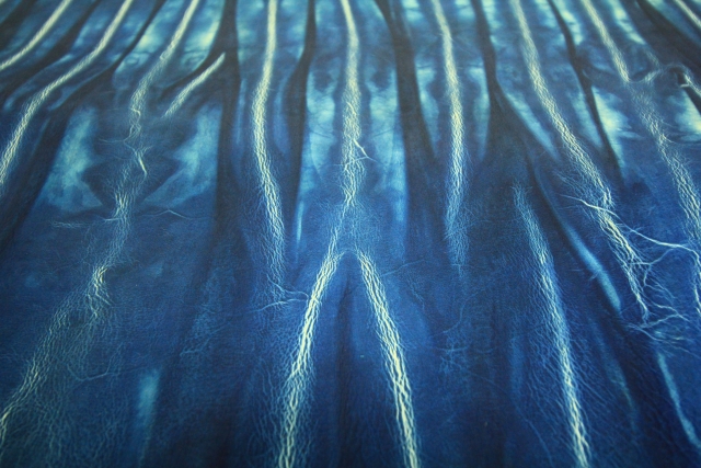 藍染生地 模様 青