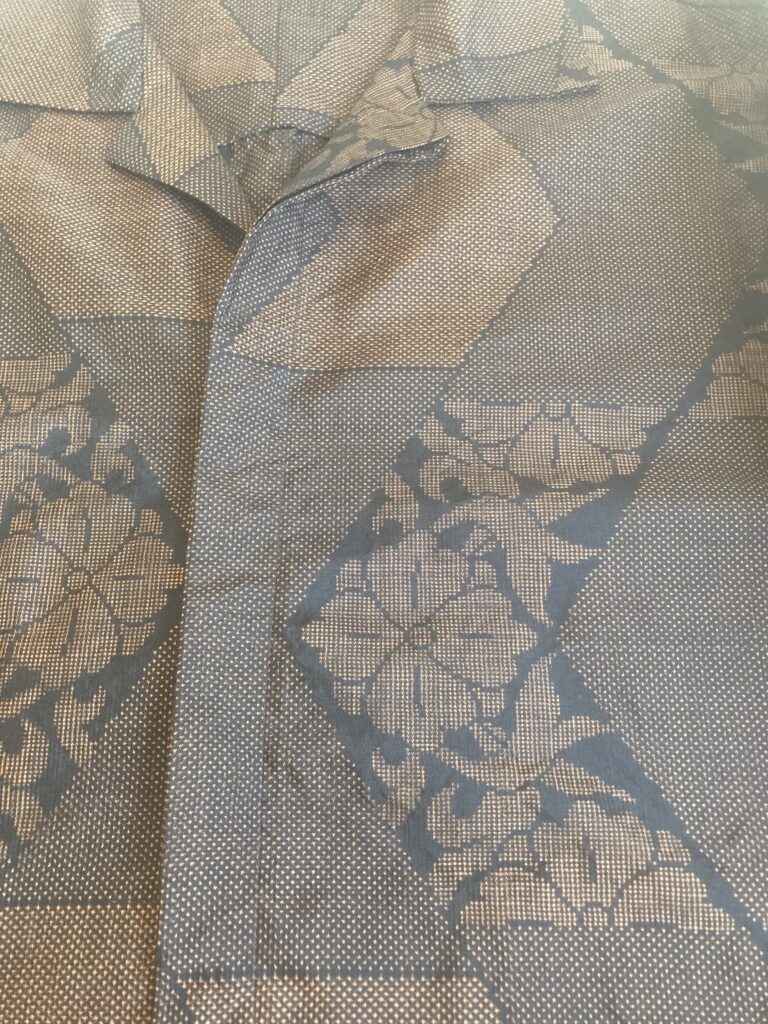 大島柄　着物柄　茶色